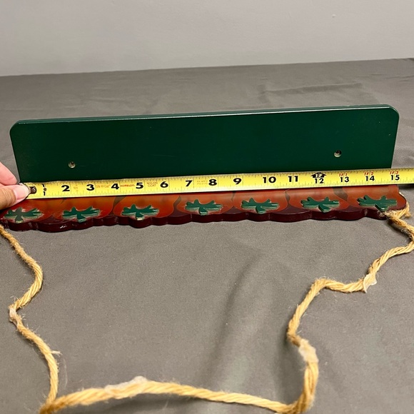 VTG Wooden Red Peppers Hanging Or Wall Mounted Shelf 16x3.5x5” - Picture 8 of 10